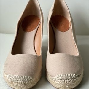J CREW FACTORY CANVAS ESPADRILLE WEDGES SIZE 9